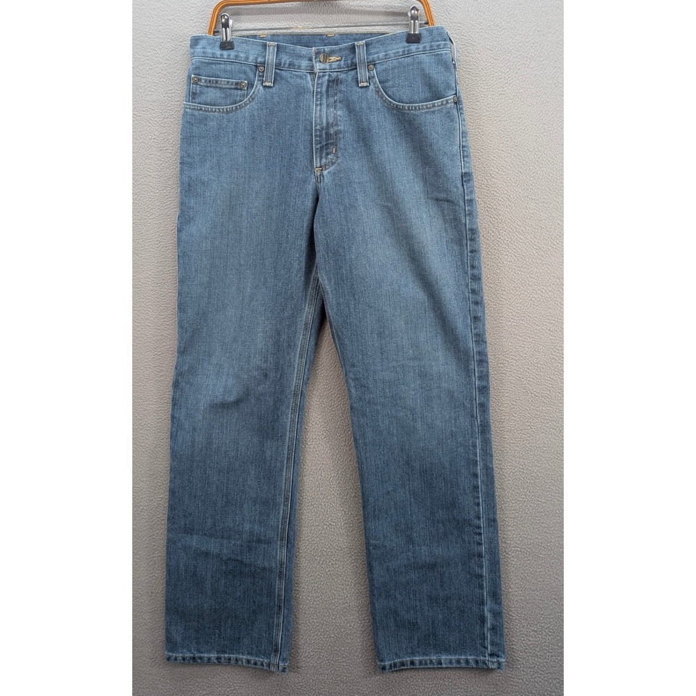Carhartt Relaxed Fit Jeans 101483-980 Men's 32x32 Blue Cotton Straight Workwear